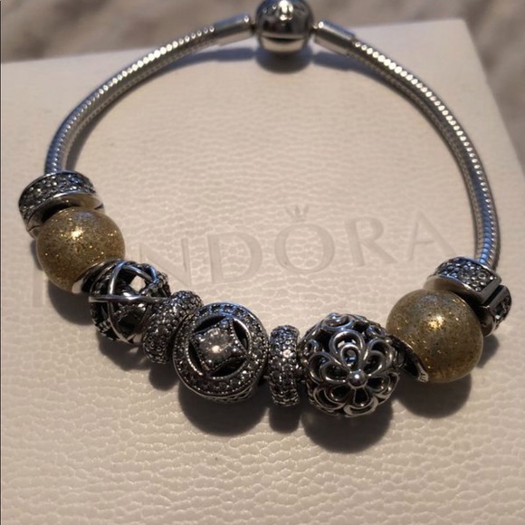 Pandora Charm Bracelet with Charms, Pandora Locket - Picture 2 of 6